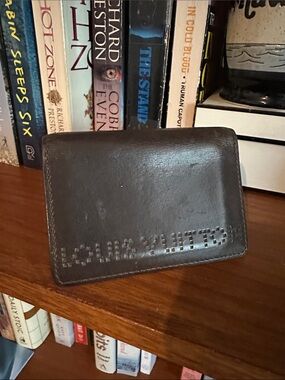 Louis Vuitton Brown Perforated Logo Leather Card & Key Holder